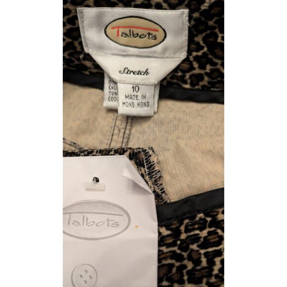 Talbots Cheetah Leopard Print Pencil Skirt NWT, Size 10, Animal Print Corduroy - Picture 5 of 9
